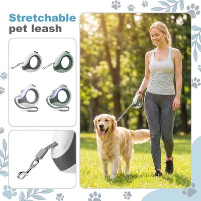 2-in-1 Retractable Dog Leash, Hands-Free & Handheld Mode, - Auto Retracting Dog With Reflective Strap (Non-Electric) / LED Light (Electric)