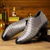 Fashion Chelsea Leather Men Boots High-top Side Zipper Round-toe Crocodile Pattern High Heel Versatile Casual Party Boots For Man botas