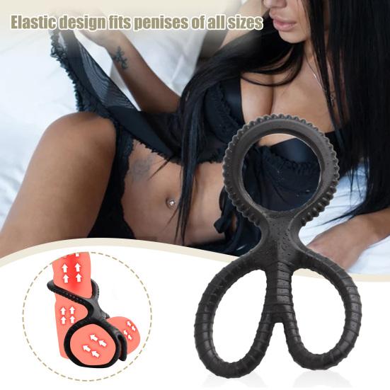Dildo Ring Super Elastic Compact User-friendly Useful Penis Corrector Lock Ring for Sex