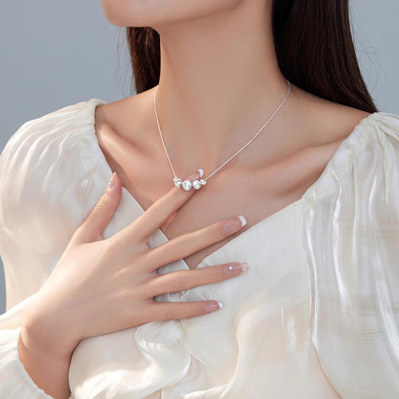 Banyanbaum S925 Silber Luxus Perlen Schlangenkette für Damen