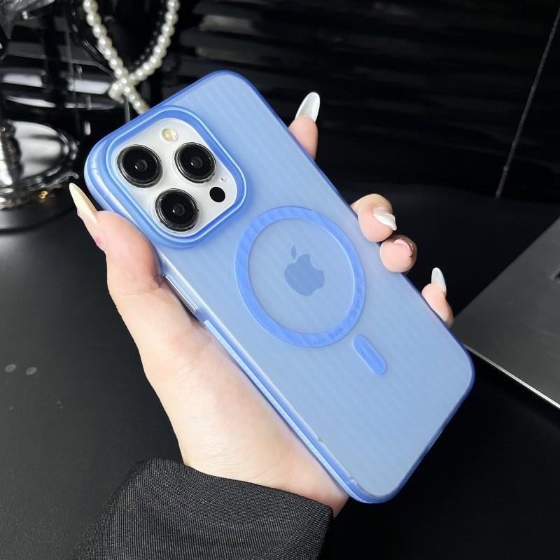 Magnetic Snap-On Phone Case IPhone 15 Pro Max 14 Series TPU Soft Matte Anti-Slip Shockproof Cover
