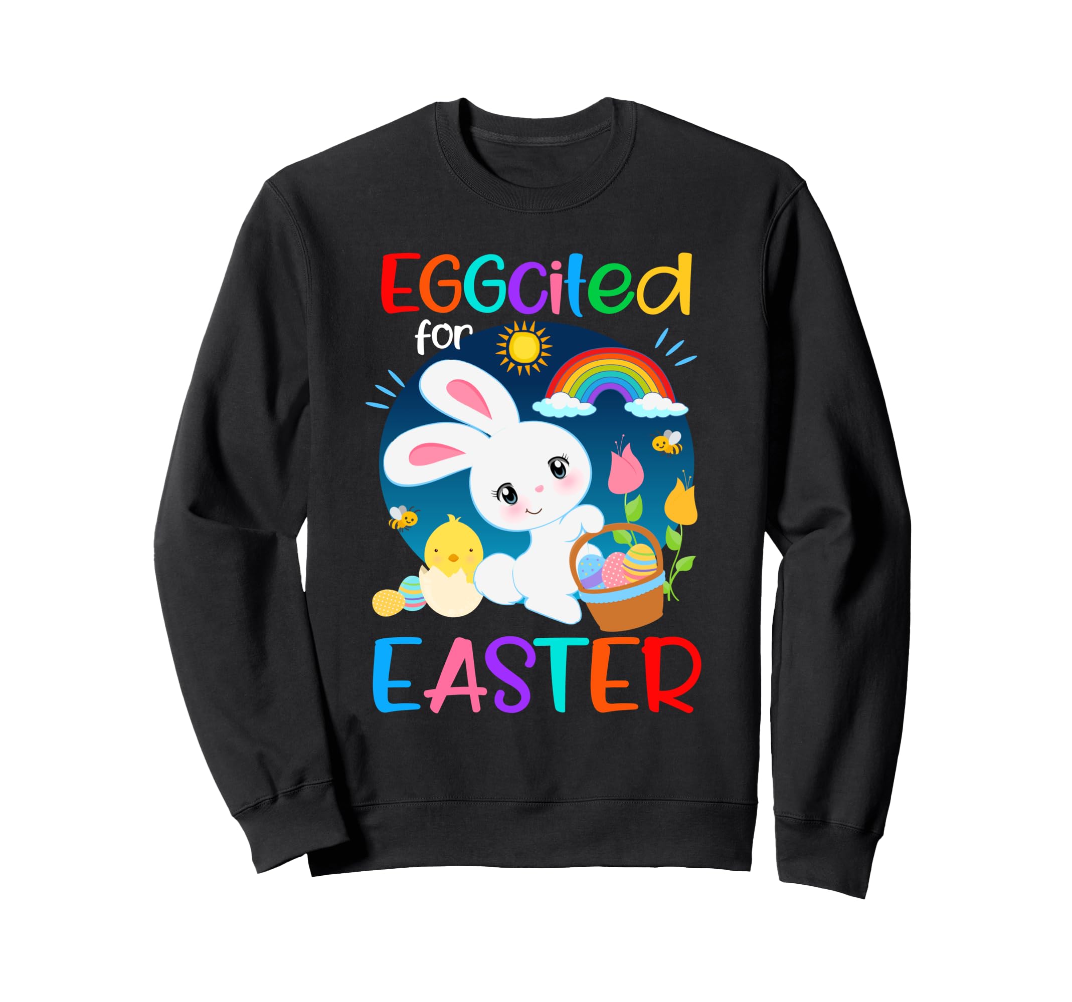 Egg-Sitted Girls  and Boys  Kids  Sweatshirts for Easter Bunny Egg Hunts