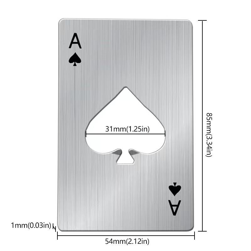 

Пиковый туз из нержавеющей стали открывалка для бутылок игральная карта - Креативный инструмент для открывания пива в стиле кредитной карты