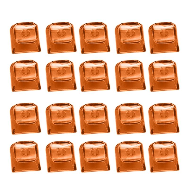 

20Pcs Transparent Blank Keycap Set 1U 1X XDA Profile Crystal Translucent Keycaps for Mechanical Keyboard оранжевый