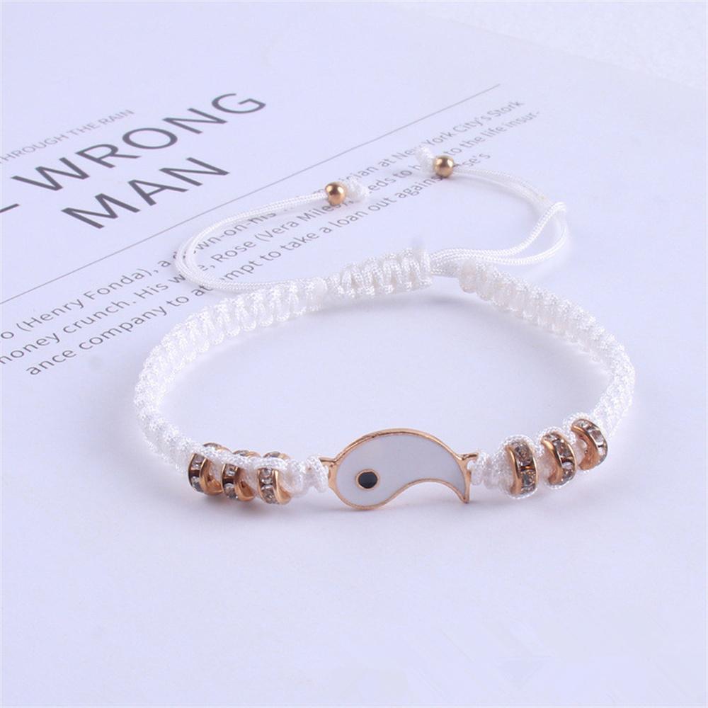 2022 New Best Friend Bracelets for 2 Matching Yin Yang Adjustable Cord Bracelet for Bff Friendship Relationship Boyfriend Girlfr