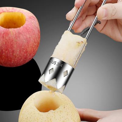Fruit & Vegetable Corer Bell Pepper Corer Serrated Blade Pears Pineapples Core Remover Stainless Steel Rust-Resistant Fruit Coring Tool