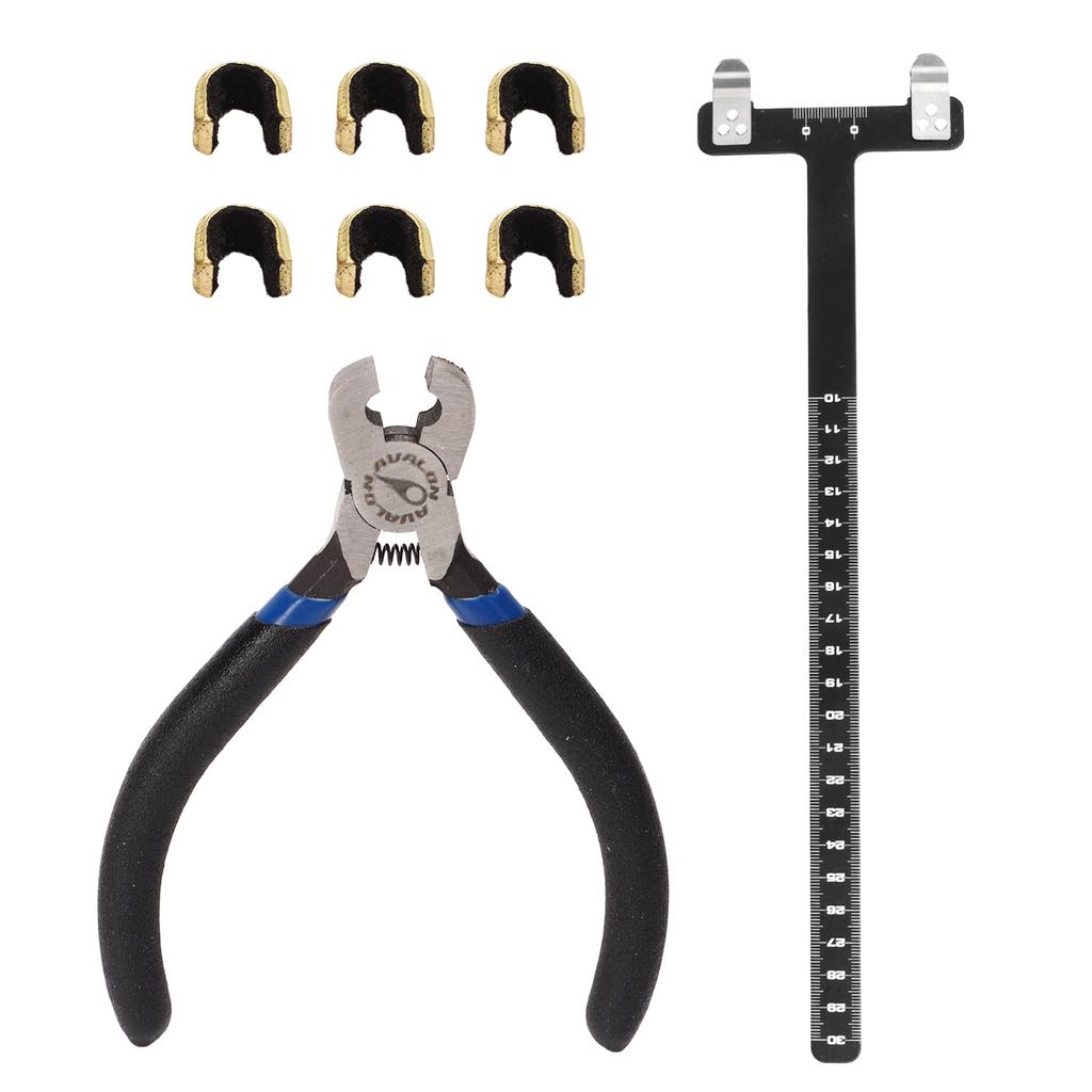 Bow String Nocking Points Pliers Set T Ruler Nocking Buckle Pliers Kit Archery Compound Pulley Bow Turning Kit