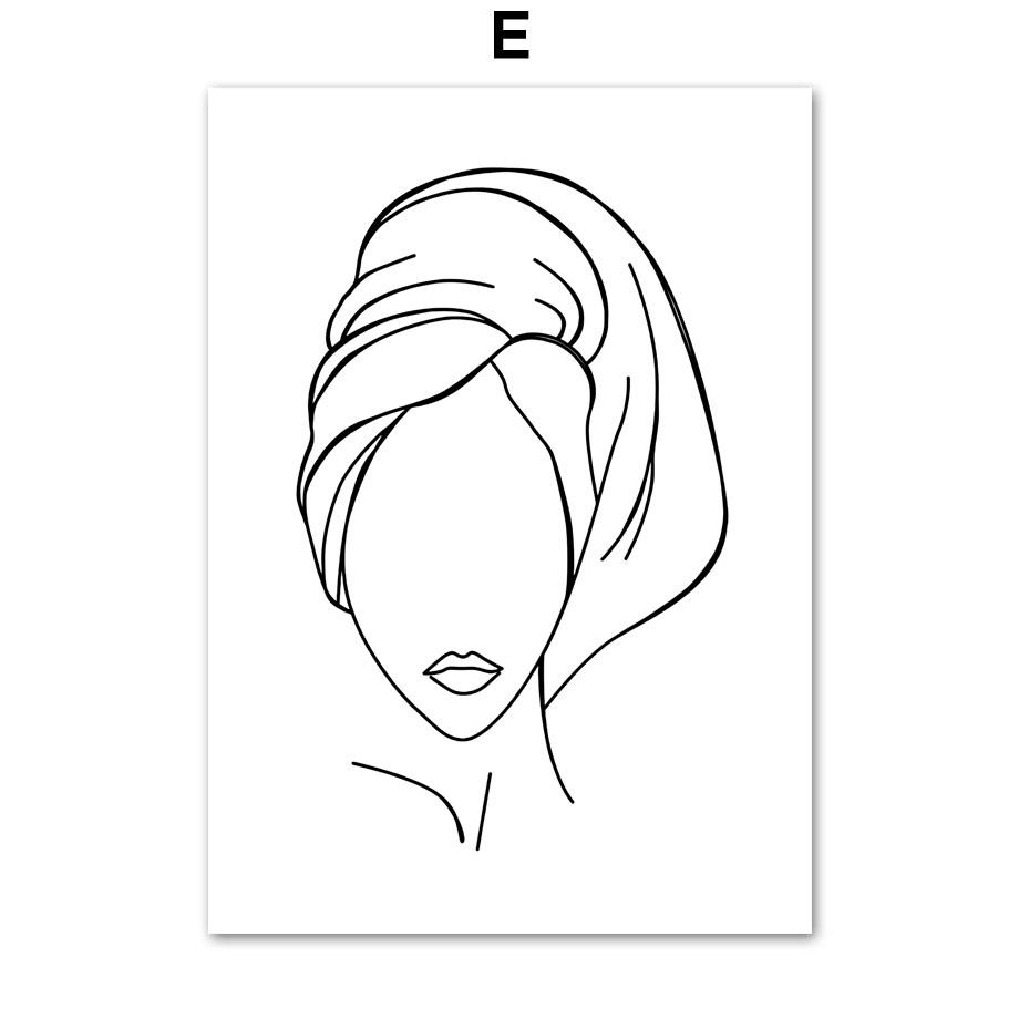 Donna sexy disegno a tratteggio arte della parete su tela pittura nordica poster e stampe immagini murali toilette spagnola Deja Poo arredamento per il bagno