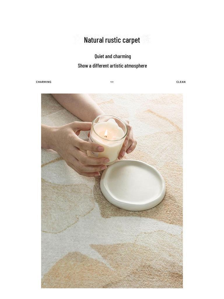 Wabi Sabi Round Carpet - Thickened Cashmere-Like Rug for Living Room, Study, or Bedroom