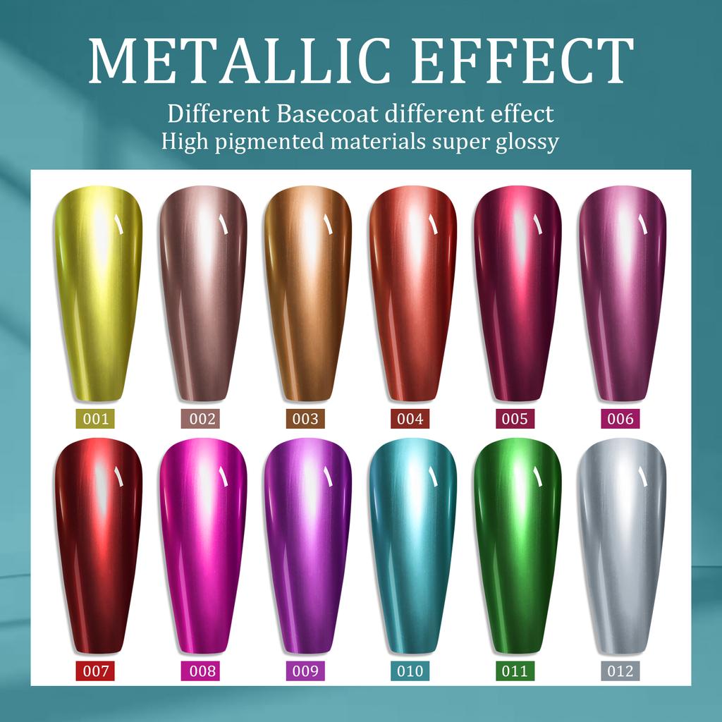 Color Metal Mirror Effect Nail Polish Quickly Drying For Nail Art Decoration DIY Manicure Design Tools Glitter Polish