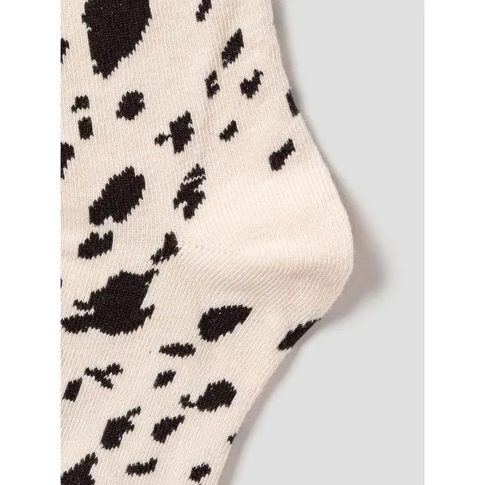 [8 Seconds] Leopard Print Shirred Socks Beige (3567KTAMDA)