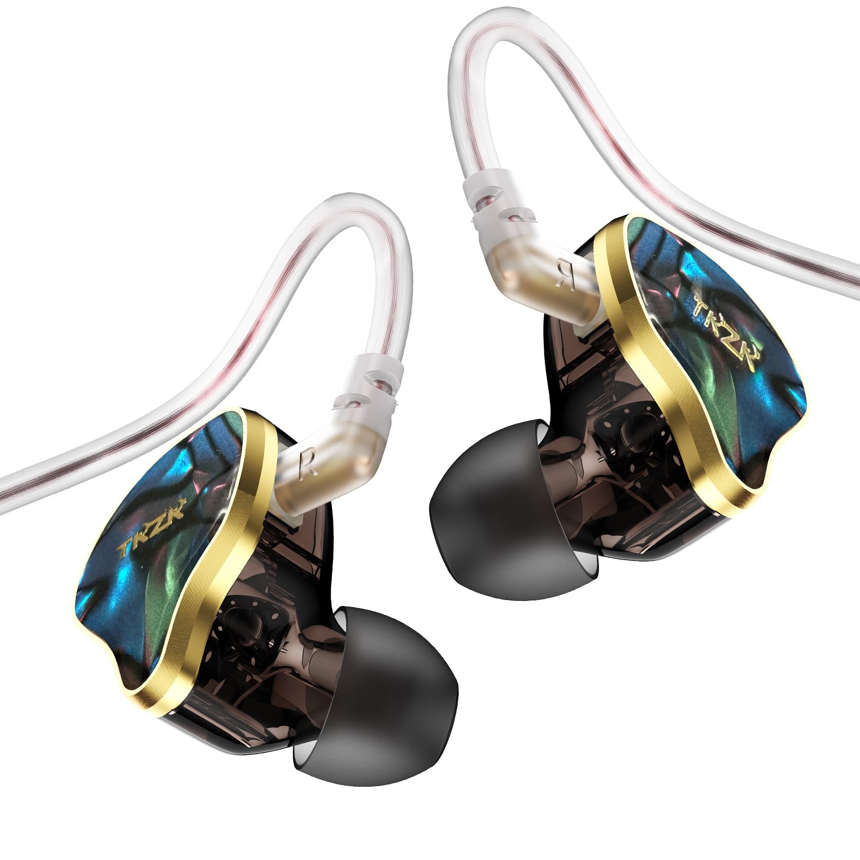 

Popular Wired TKZK TK02 Wired Canal High End HIFI Sound Noise Natural Resin Gold Detachable Recable Dual Magnetic Circuit Ear Compatible with For Home