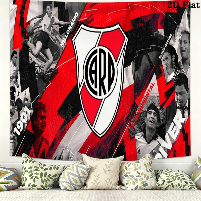 River Plate Wall Tapestry Aesthetic Wall Hanging Printed Fabric Blanket Decorative Tapestries for Bedroom Living Room Home Decor