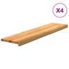 Vidaxl Stopnie Schodowe, 4 Szt. Brązowe 110X25X2Cm Lite Drewno Dębowe