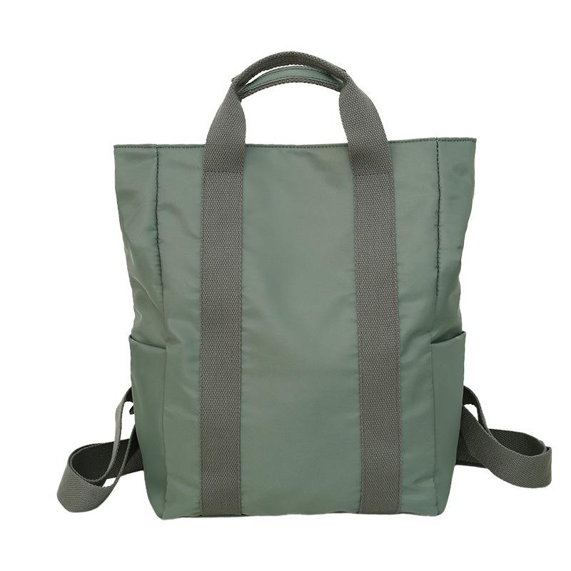 

New solid color tote bag large capacity shoulder casual simple mommy going out bag handbag 38*14*40 зелёный