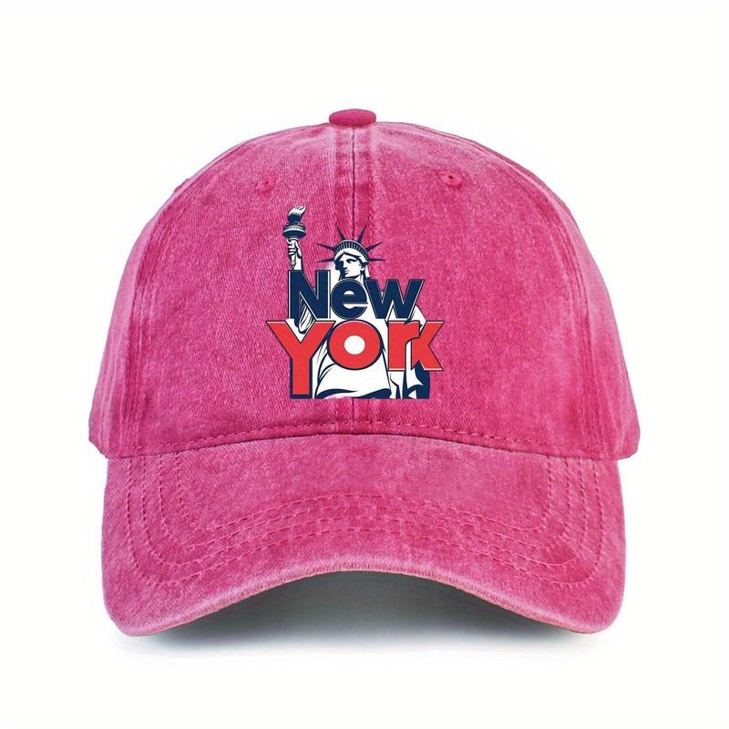 Statue of Liberty New York Baseball Cap Unisex Washed Cotton Adjustable Outdoor Sun Protection Hat