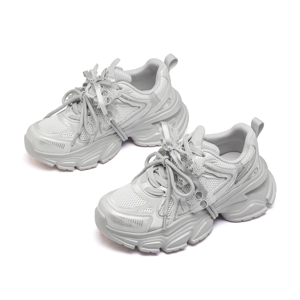 Strictly selected platform dad shoes 2025 shoes women's versatile breathable sports shoes summer height increase casual shoes