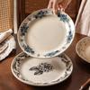 Retro Chinese Style Ceramic Plate Light Luxury Restaurant Plates Breakfast Dessert Trays Delicious Dishes Household Tableware