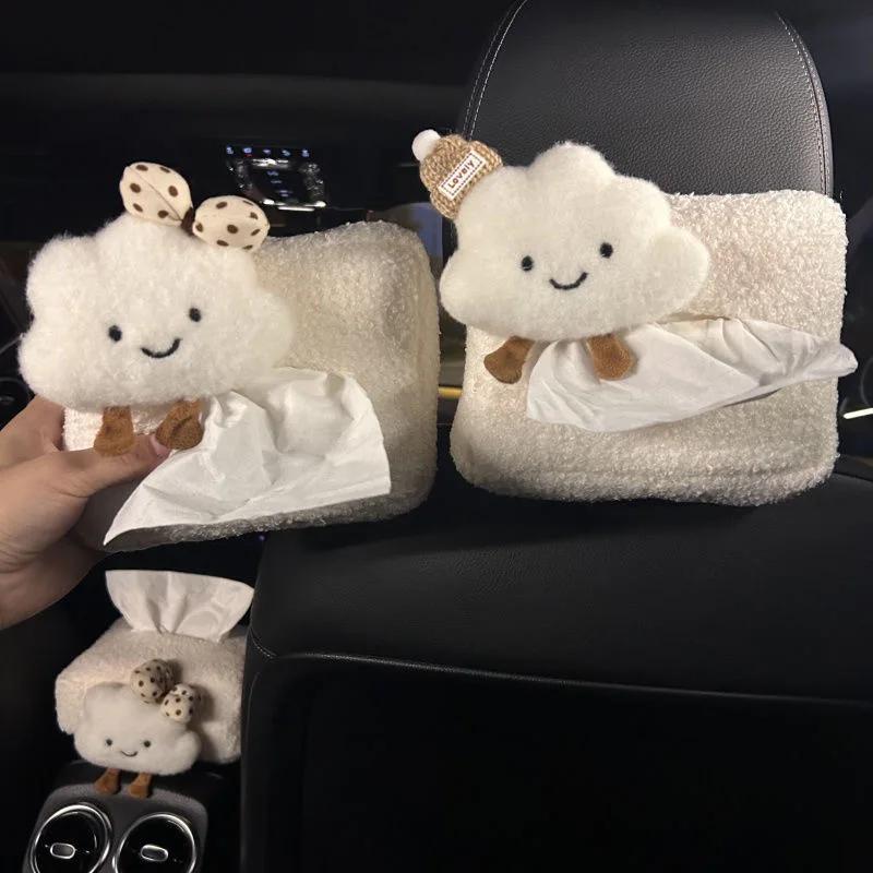 Creative Car Mounted Tissue Box Armrest Organizer Seated Drawer Box Hanging Bag - Automobile Interior Decorative Accessory
