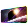 saturn Mouse Pad RGB Gaming Mousepad Big LED Pad PC Desk Mat Luminous Mouse Pad Large Keyboard Mats Table Rug With Backlit