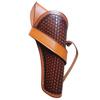 Western Leather Cross Draw Holster – Handmade Full Grain Cowboy Revolver Holder – Fits 4" To 6.5" Barrel