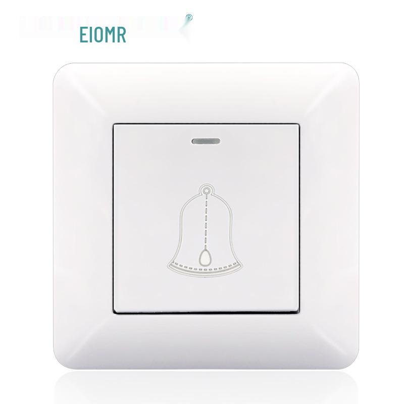 Curved White European Standard Socket Panel with Double USB & Type C, German Switch, Concealed Installation