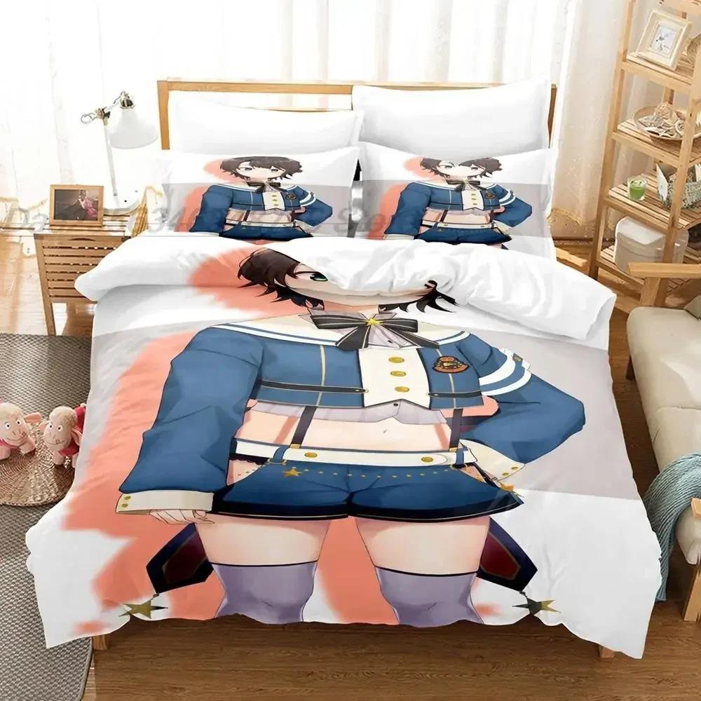 ŌOzora-Subaru Bedding Set Single Twin Full Queen King Size Bed Set Aldult Kid Bedroom Duvetcover Sets 3D Anime Kawaii bed