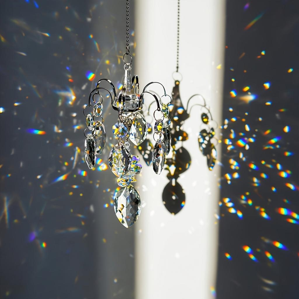 Glass Outdoor Hanging Light Catcher Ornament for Garden Patio Decor