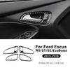 Autocolant Real Fibra de Carbon Moale Pentru Ford Focus SE RS ST Ecoboost 2015 2016 2017 2018 LHD RHD Panou Ornament Mânere Interioare Uși Mașină