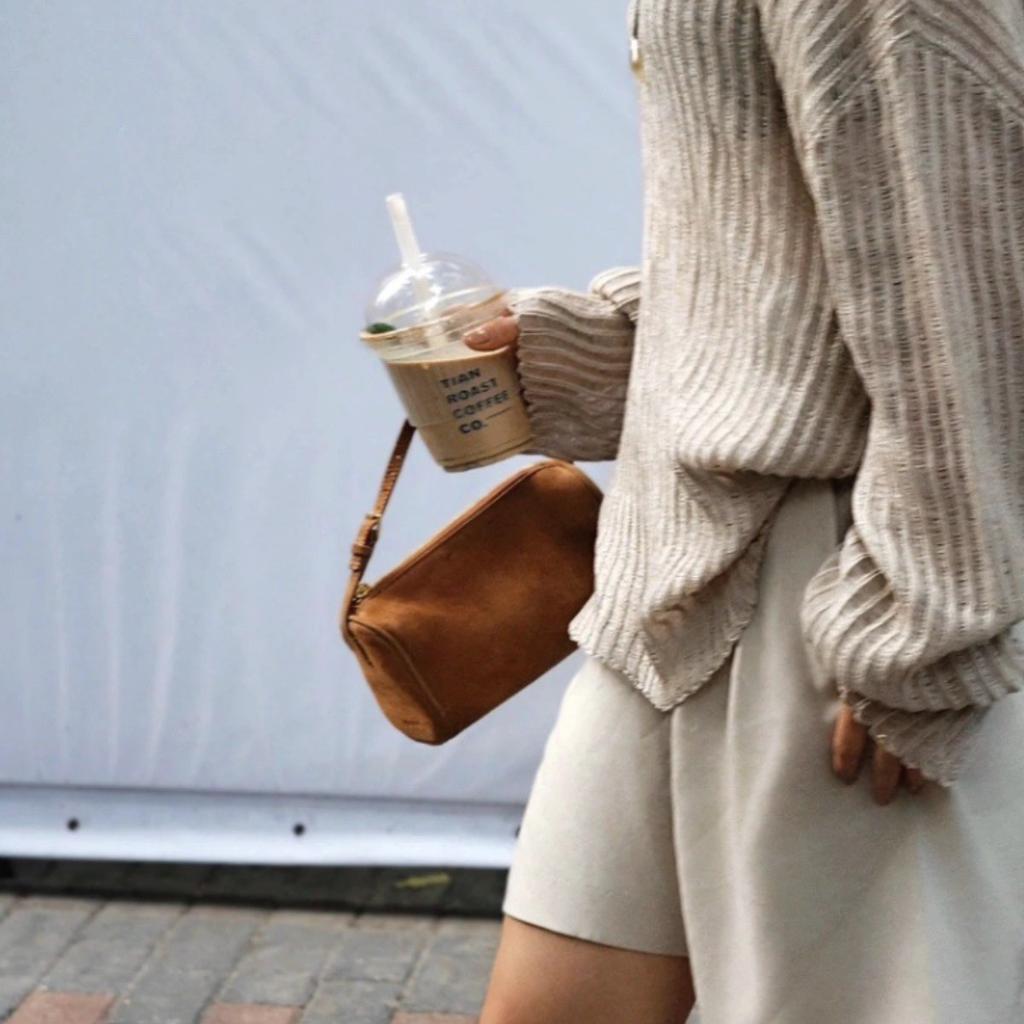 Frosted Cowhide Autumn and Winter High-end Genuine Leather Women's Bag with Simple Texture, Underarm Bag, Women's New Trendy and Versatile Handbag