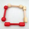 Children's Wooden Dumbbells - Round & Square Heads for Fitness, Sound, and Play