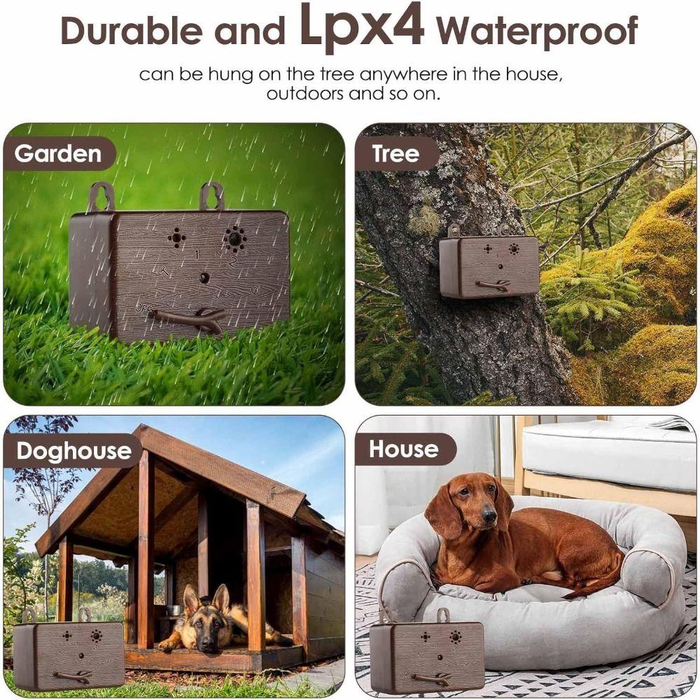 Dispositivi Anti Abbaianti a 3 Modalità Lunga Portata 50ft Bark Box Sicuro per Animali Deterrente per l'Abbaio del Cane Addestramento del Cane