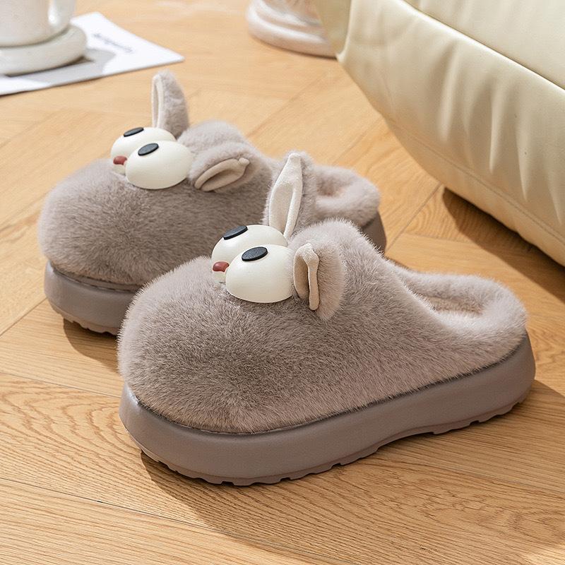

Повседневные хорошие хлопковые тапочки зима новые домашние комнатные хлопковые туфли с начесом утолщенные нескользящие легкие пушистые тапочки 40-41 серый