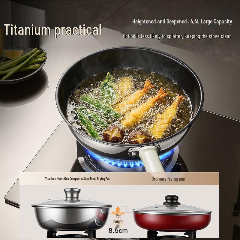 SUPOR Non-Stick Titanium Frying Pan with Lid