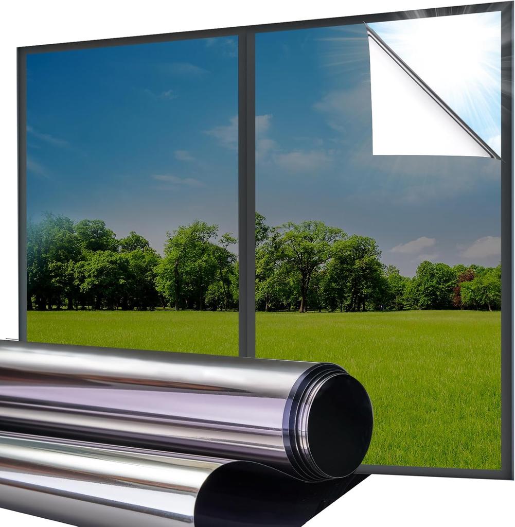 Lifetree Frosted Window Film Privacy Opaque Glass Film Non Adhesive Static Cling for Home Office 44 5x200 Cm