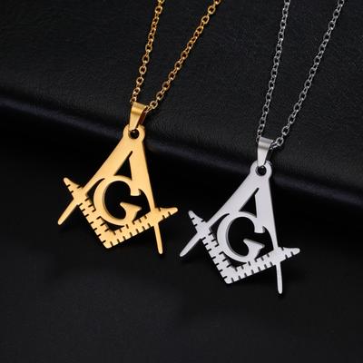 Masonic Voľnomyšlienkársky Náhrdelník pre Ženy Mužov Masonic Kompas Symbol Prívesok Masonic Šperky Okrúhly Masonic Darček Kreatívny