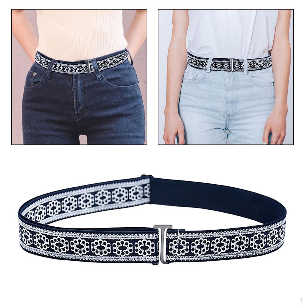 Belt for Women, Invisible Belt, Comfortable Elastic Waistband, Belts with Flat Buckle.