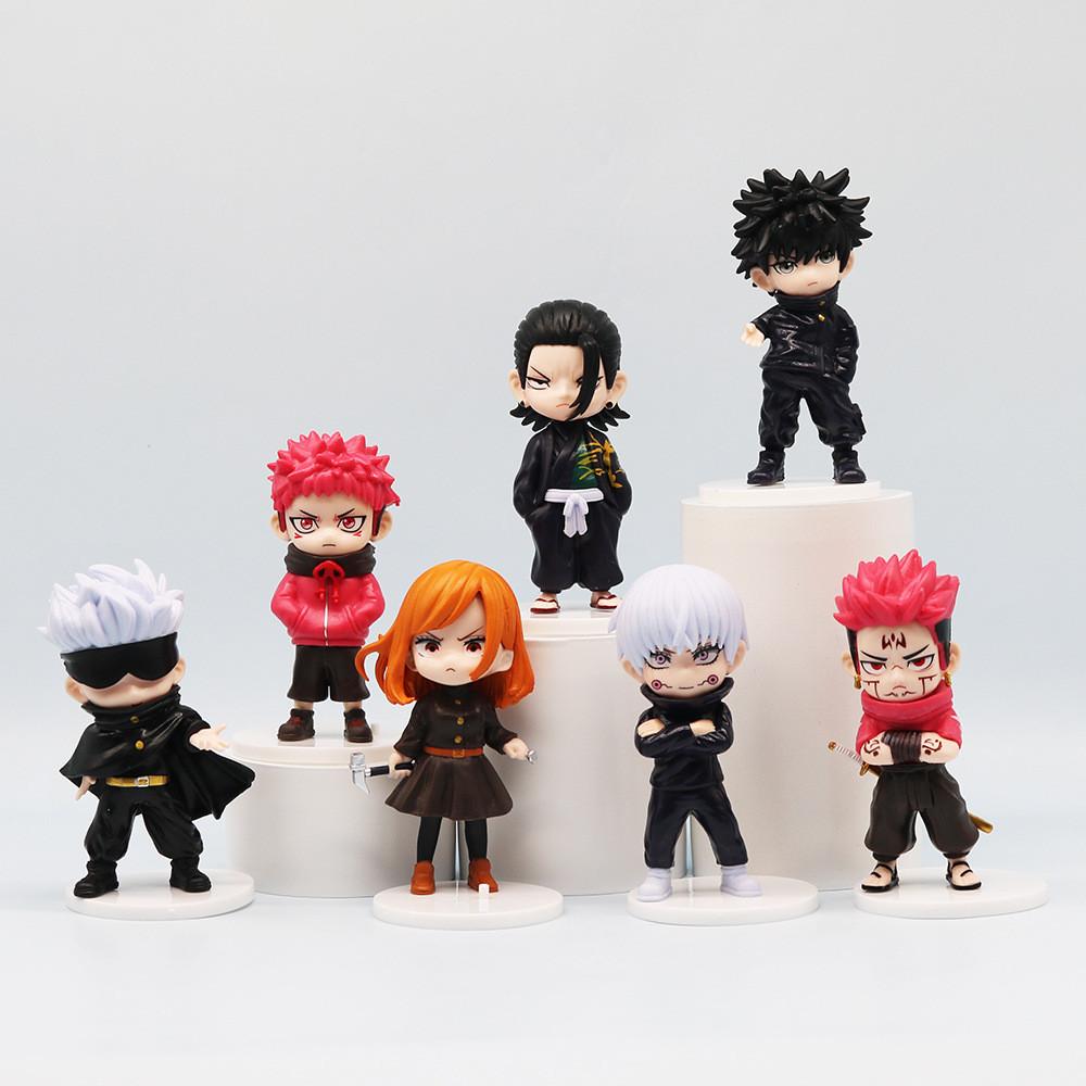 Premium Q Version Jujutsu Kaisen Pvc Figurines Collection Of Gojo Satoru Yuji Itadori Nobara Kugisaki And Others With Intricate Details