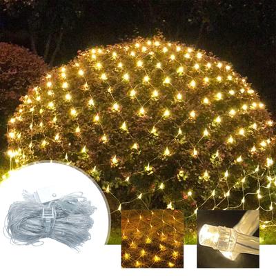 96 LED Mesh Lights Outdoor, 5ft X 5ft String Lights With 8 Modes Plug In Connectable Mesh Lights For Bushes Holiday Yard Garden Party Wedding