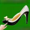 1pc Elegant Black & White High-Heel Soap Holder with Golden Bow - Non-Slip, Lightweight, Multi-Functional Grid Design for Bathroom Decor