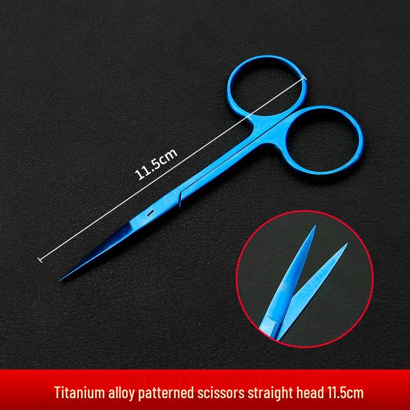 Stainless Steel Ophthalmic Surgical Scissors - Straight/Bent Tip, Sharp for Suture Removal