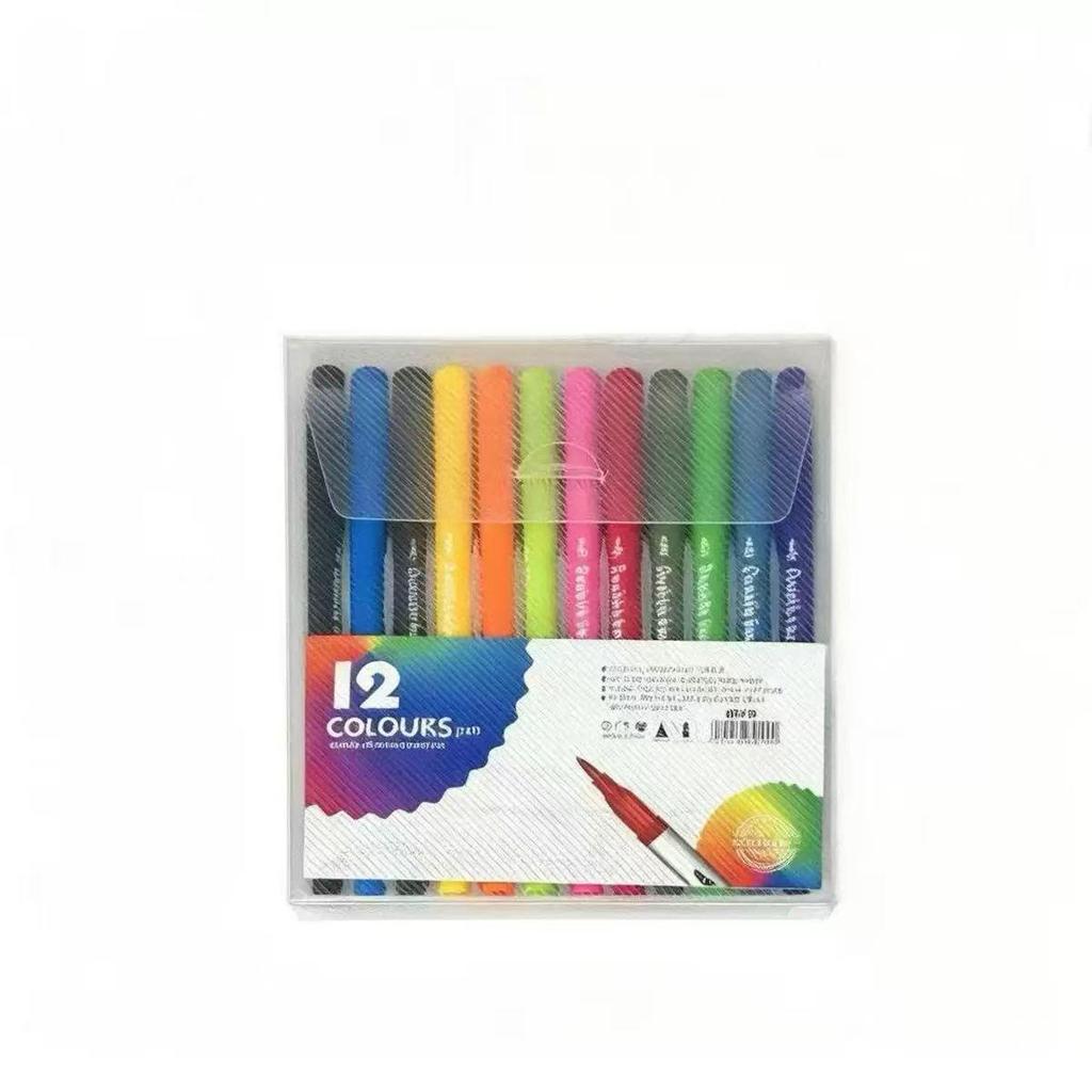 Watergedreven Dubbelzijdige Aquarel Pen Set met Gekleurde Fijnliner en Zachte Punt