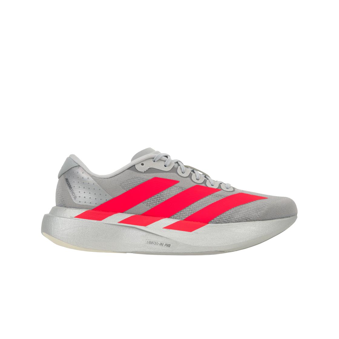 кроссовки adidas Adizero Evo SL Ekiden Pack Мужские Серый Серебристо-Металлический Ярко-Красный KI3381 41⅓