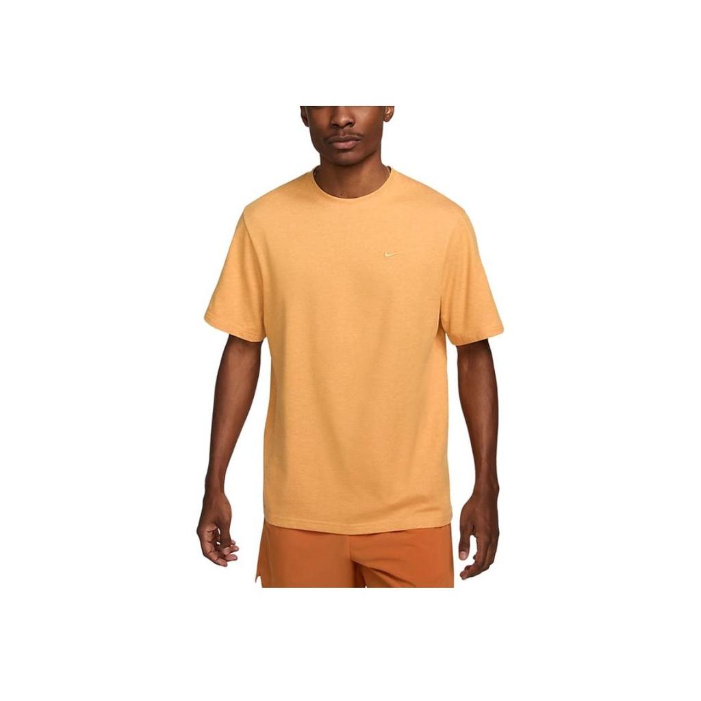 Nike Dopamine Solid Color Breathable Sports Casual Crew Neck Pullover Short Sleeve T-Shirt Men Tops Yellow DV9832-815