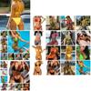 Summer Women Girls Bikini Set Swimwear Pushup Bandage Beachwear Solid Swimsuit