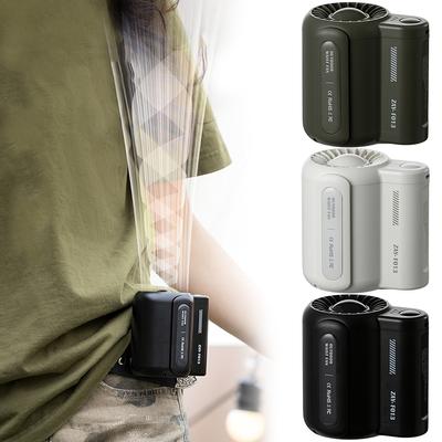 Waist Clip Fan Rechargeable Outdoor Waist Mounted Fan 3 Speeds Handheld Fan Powerful for Outdoor Works Traveling Hiking Camping