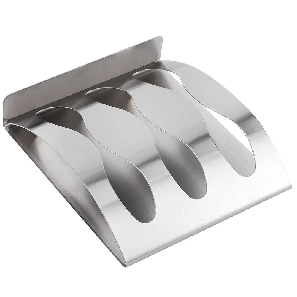 Haushalt Wandmontiert Edelstahl Zahnbürstenhalter Rack Organizer Badezimmerzubehör(2301N3 3