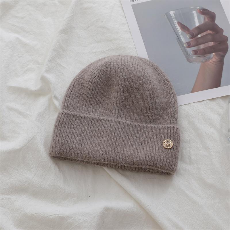 Knitted Hat  Thickened for Autumn and Winter To Make The Face Look Better Small Ear Protecting Couple's Versatile Pullover Hat Woolen Hat