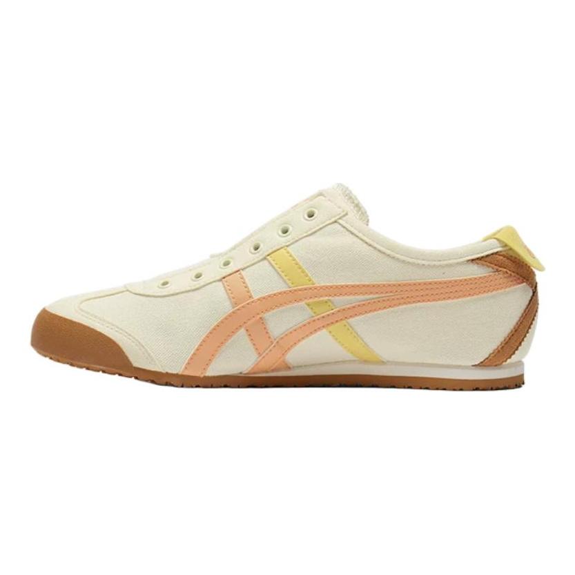Onitsuka Tiger MEXICO 66 SLIP ON Abrasion Resistant Low Top Casual Shoes Unisex Beige Sneakers 1183A360-751