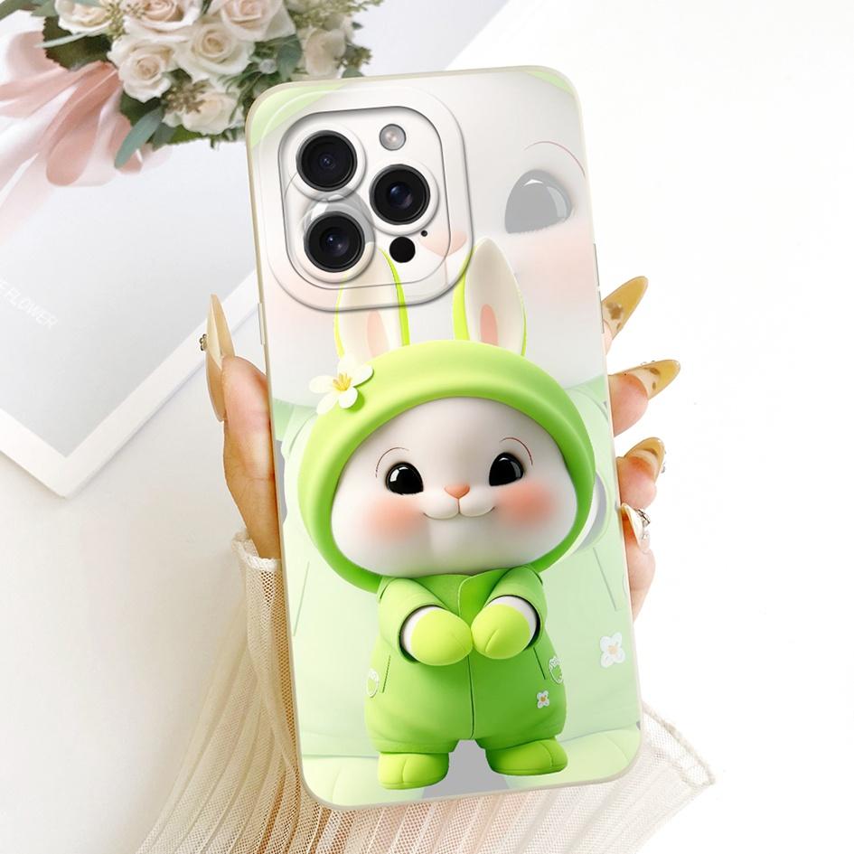 For iPhone 13 Pro Max Case Cute Rabbit Cat Cartoon Soft Silicone Shockproof Cover For iPhone 13 Pro Bumper iPhone13 ProMax Funda